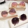 Fashion Women Rimless Sunglasses Vintage Luxury Brand Gradient Travel Sun Glasses Oculos De Sol Female Outdoor Eyewear