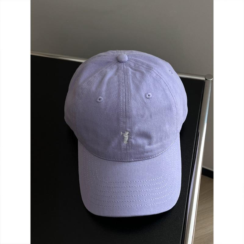 Villain standard embroidered baseball cap female soft top simple casual versatile couple sunshade curved brim showing face small peaked cap man