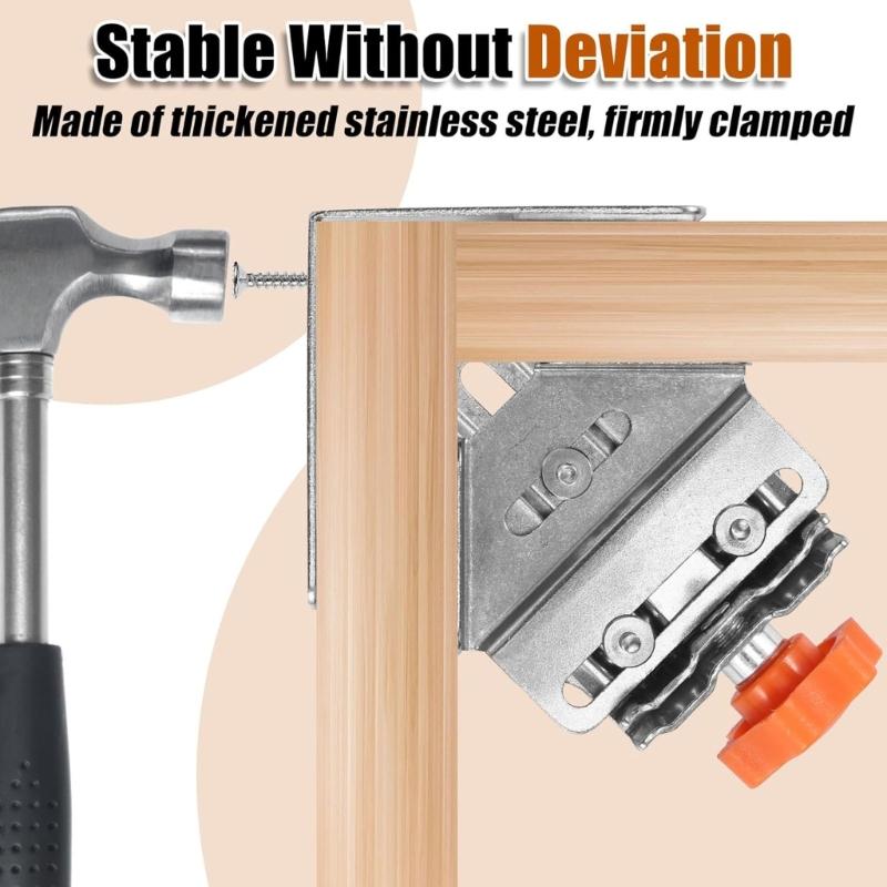 Woodworking Tool Set Easy To Use Woodworking Corner Clip Adjust Woodworking Fastener Right Angles Clamps Simple Operate