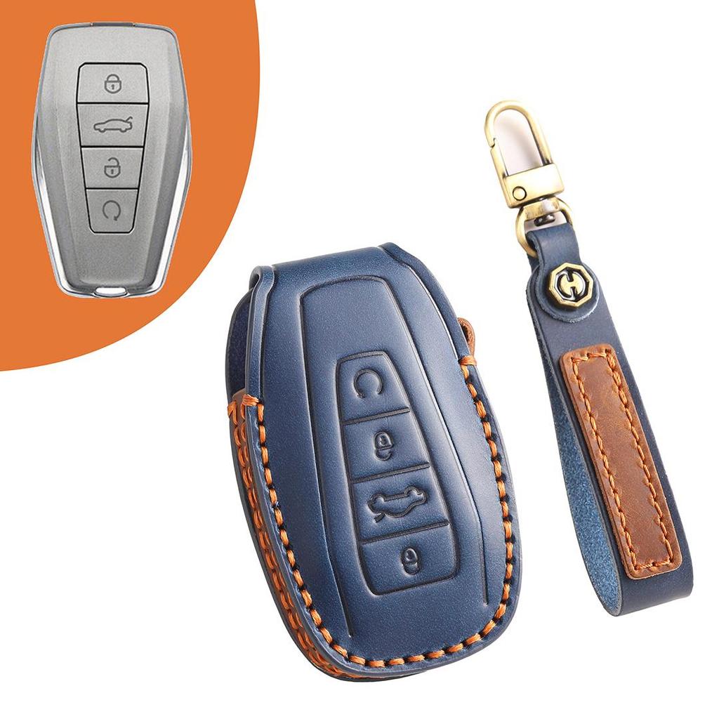 Suitable for Geely Binyu  Handmade Cowhide High-End Car Key Cover