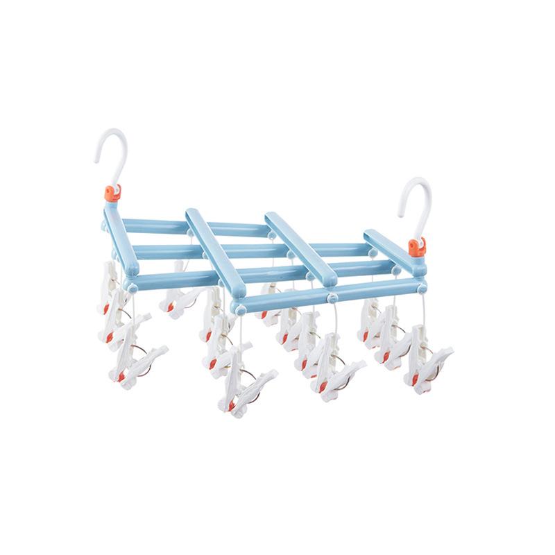 Plastic Sock Drying Rack Multi-Purpose Laundry Clamp Clothesline Holder Home Organization Bedroom Storage Rack for Socks