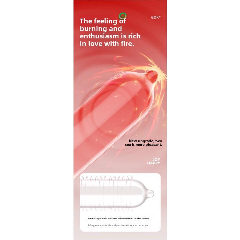 001 Hyaluronic Acid Condom Ice Fire Super Moisture Fast Condom Adult Erotic Counting Sex Products