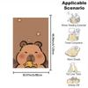 Soft Flannel Cartoon Capybara with Duck Print Throw Blanket - Digital Print Reversible Polyester Flannel, All-Season Cozy Blanket for Home Office