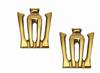 New Crown Pillar Left and Right Custom Parts Unimbi [15-18 Crown] Emblems, Set, High-Quality (Gold) - [Used]