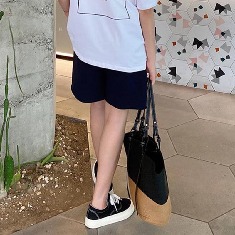 Summer Beach Straw Basket Bags Casual Rattan Large Capacity Totes Women Wicker Woven Shoulder Bags