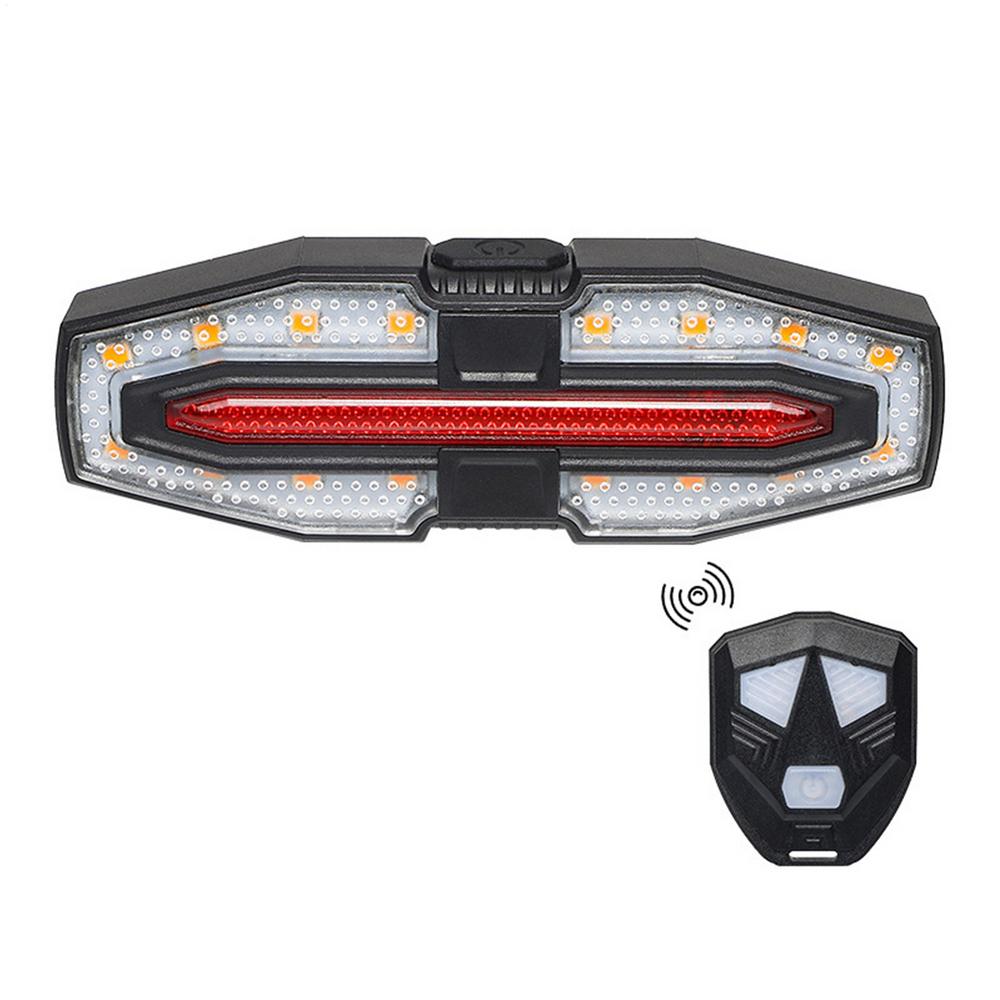 USB Rechargeable Bike Tail Light With Turn Signals Bicycle Rear Light Wireless Remote Control Warning Cycling Light For Night