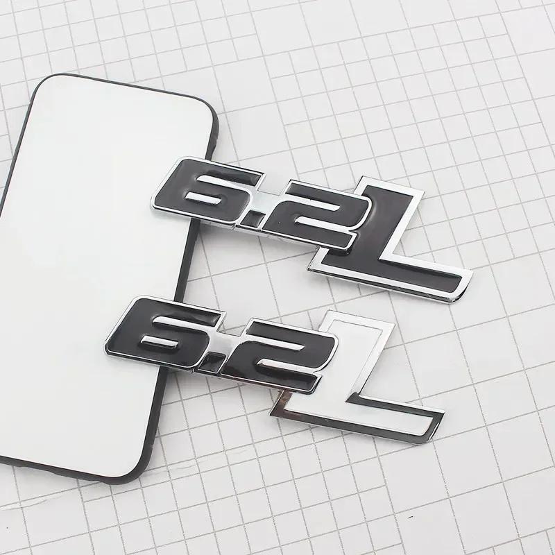 vplrc1 3D Metal 6.2L Logo Car Rear Boot Trunk Emblem Badge Sticker For Ford Raptor F150 Hummer H2 Chevrolet C7 Camaro Dodge Challenger