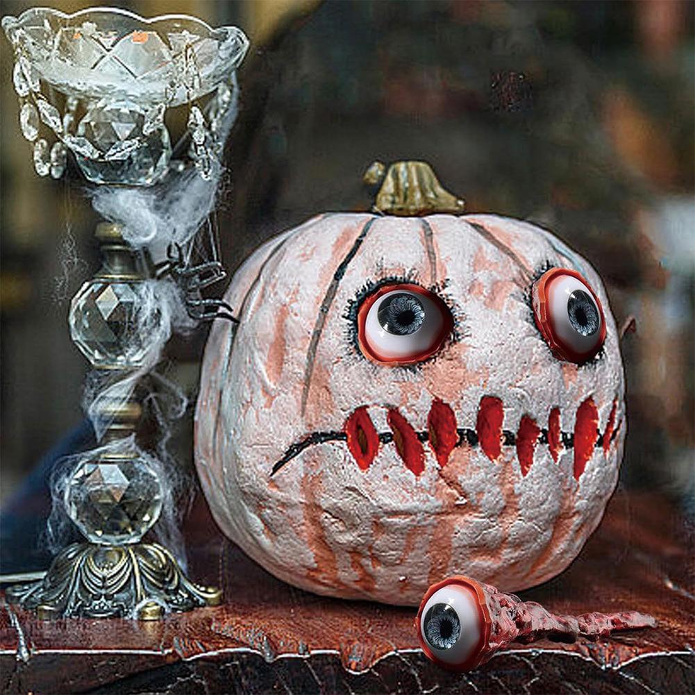 Realistic Ripped Out Eyes Movie Eyeballs Prop Halloween Latex Fake Eyeballs for Halloween Party Decorations