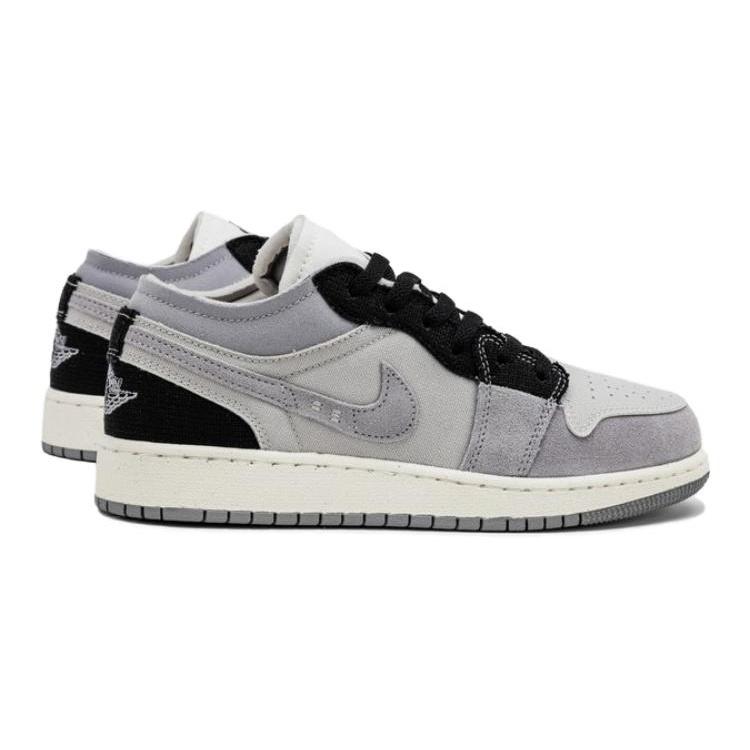 (GS) Air Jordan 1 Low SE Craft 'Inside Out Cement Grey' Kids' FD9088-002