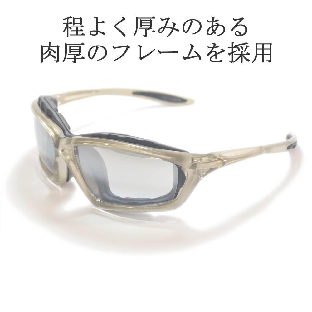 Motorcycle Biker Mirror Windproof UV Protection [Garment] Sunglasses, Shades, Lenses, Pads, Men's & Women's, (SILVER.GRAY×SILVER.MIRROR)