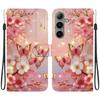 Handmade PU Leather Flip Case for Samsung Galaxy S25+/S25 Plus (SM-S936B)- Anti-Slip Shockproof Cover with Wrist Strap & Heart/Rose Cat Designs