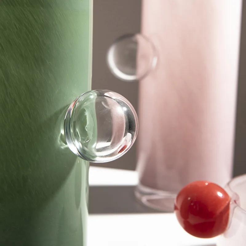 Vaso in Vetro Sfera di Vetro Geometrica Ciotola da Frutta in Vetro Contenitore da Scrivania Vaso per Fiori Accessori per Composizioni Floreali