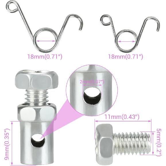 84 Inch Go Kart Throttle Cable Kit Replacement For Coleman KT196 Parts Predator 196Cc 212Cc 224Cc 6.5HP Engine Hisun HS200GK Gas Powered Go Kart Cart