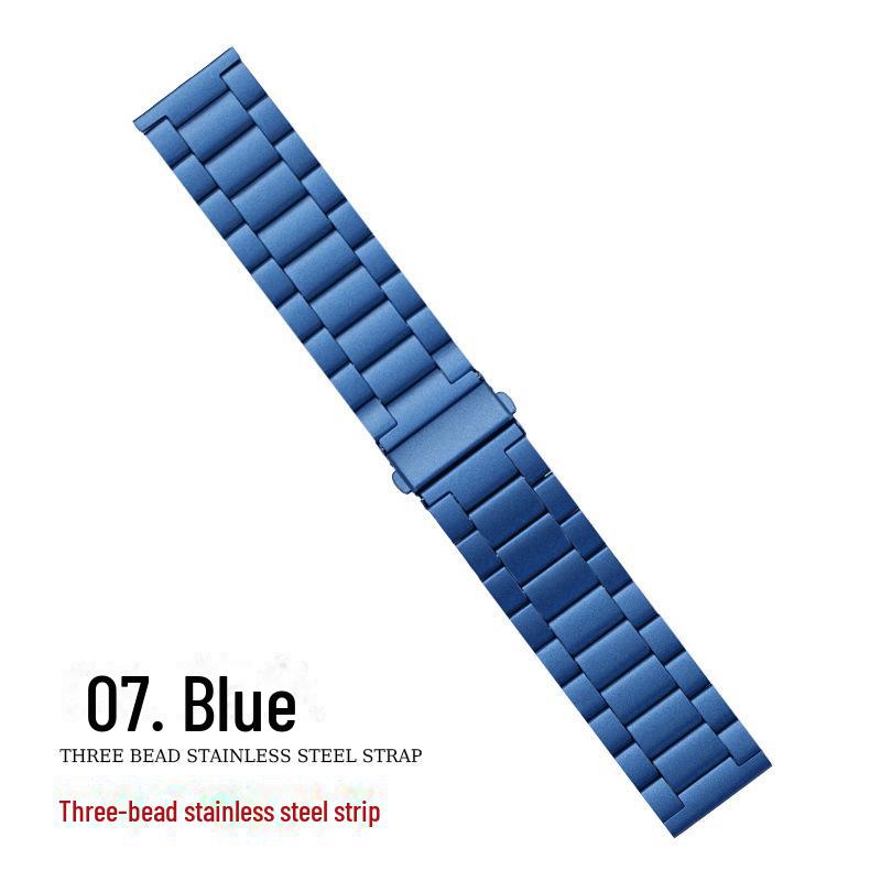 Kompatibles Dreiperlen-Stahlarmband für Apple Watch, iWatch, Samsung und Huawei Smartwatches.