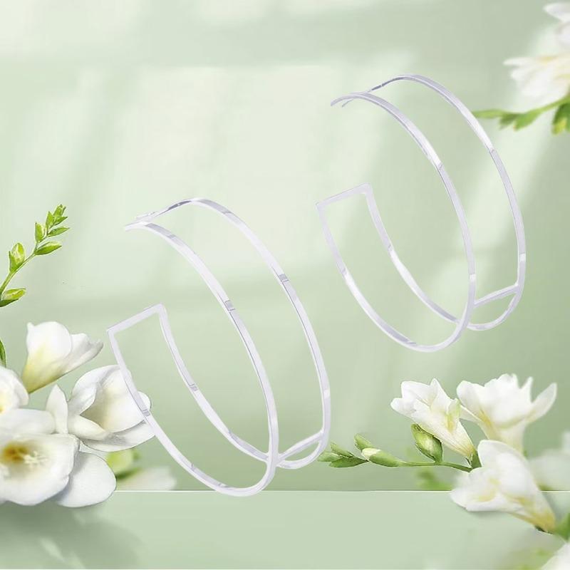 

New fashion trend geometric earrings women s cold and simple style daily banquet party versatile срібло сірий колір