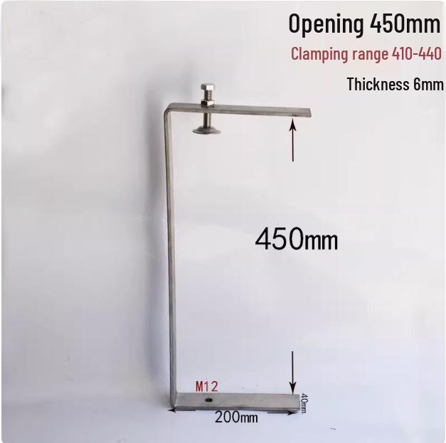 C304 Tiger Claw U-Shaped Stainless Steel Pipe Clamp