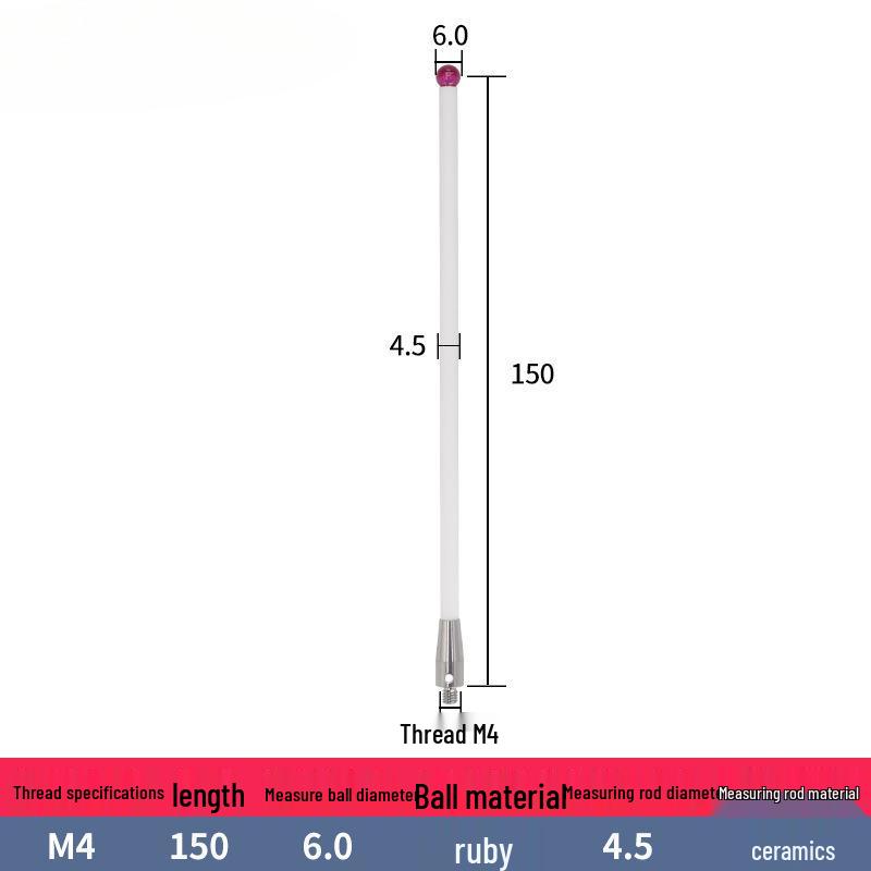 M4 Ceramic Rod Touch Probe - Jewel A-5000-3709/372