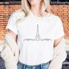 Eiffel Tower T-Shirt: Paris Line Art City Tee, France Travel Shirts Fashion Top Tee Gift for Men Women Shirts