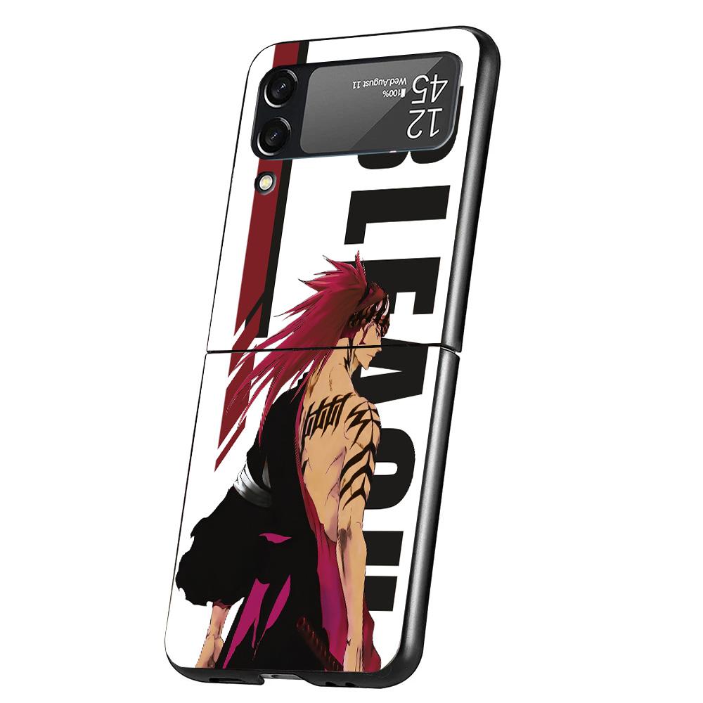 Anime Bleach Ichigo Kenpachi Phone Case For Samsung Galaxy Z Flip 7 6 5 4 3 5G Cover ZFlip7 ZFlip6 ZFlip4 ZFlip5 ZFlip3 Coque Fu