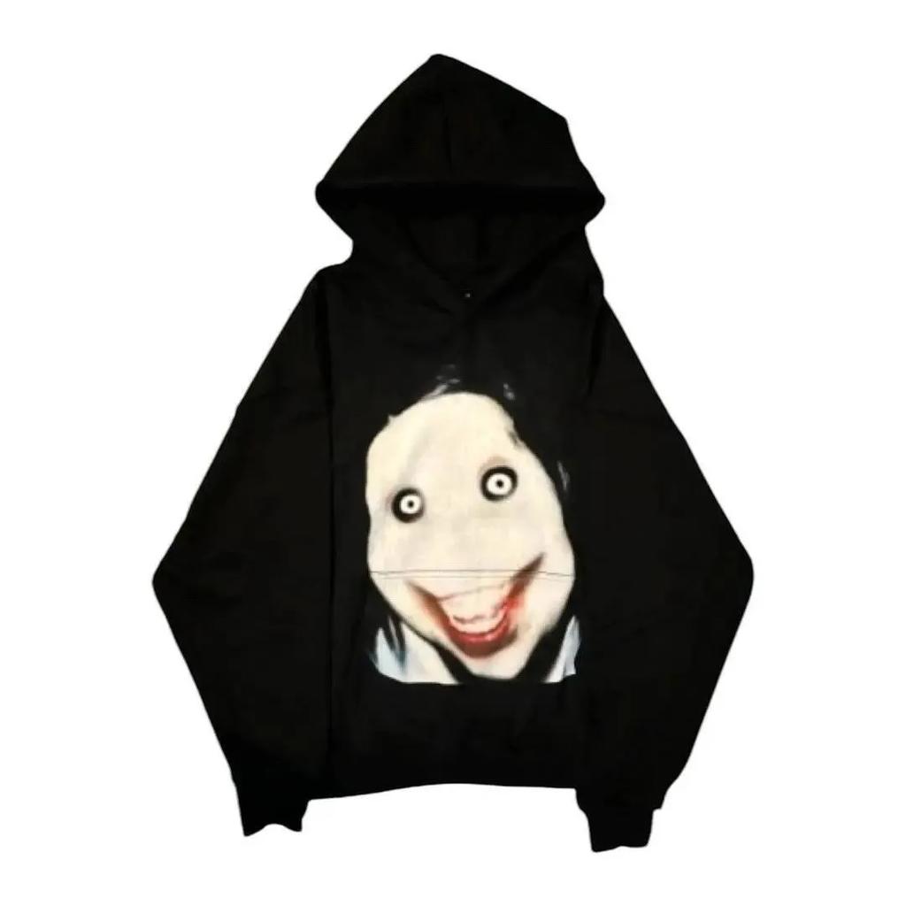 Harajuku Jeff The Killer Punk Gothic Hoodies Women Goth Streetwear Tops Grunge Couples Sweatshirt Oversized Hoodie Y2k Clothes 26Y0725