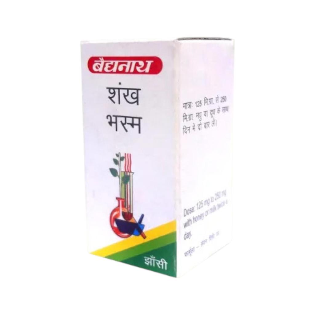 Baidyanath Jhansi Shankh Bhasma 10 Gm Pack of 4 | Ayurvedic Calcium & Bone Support Supplement