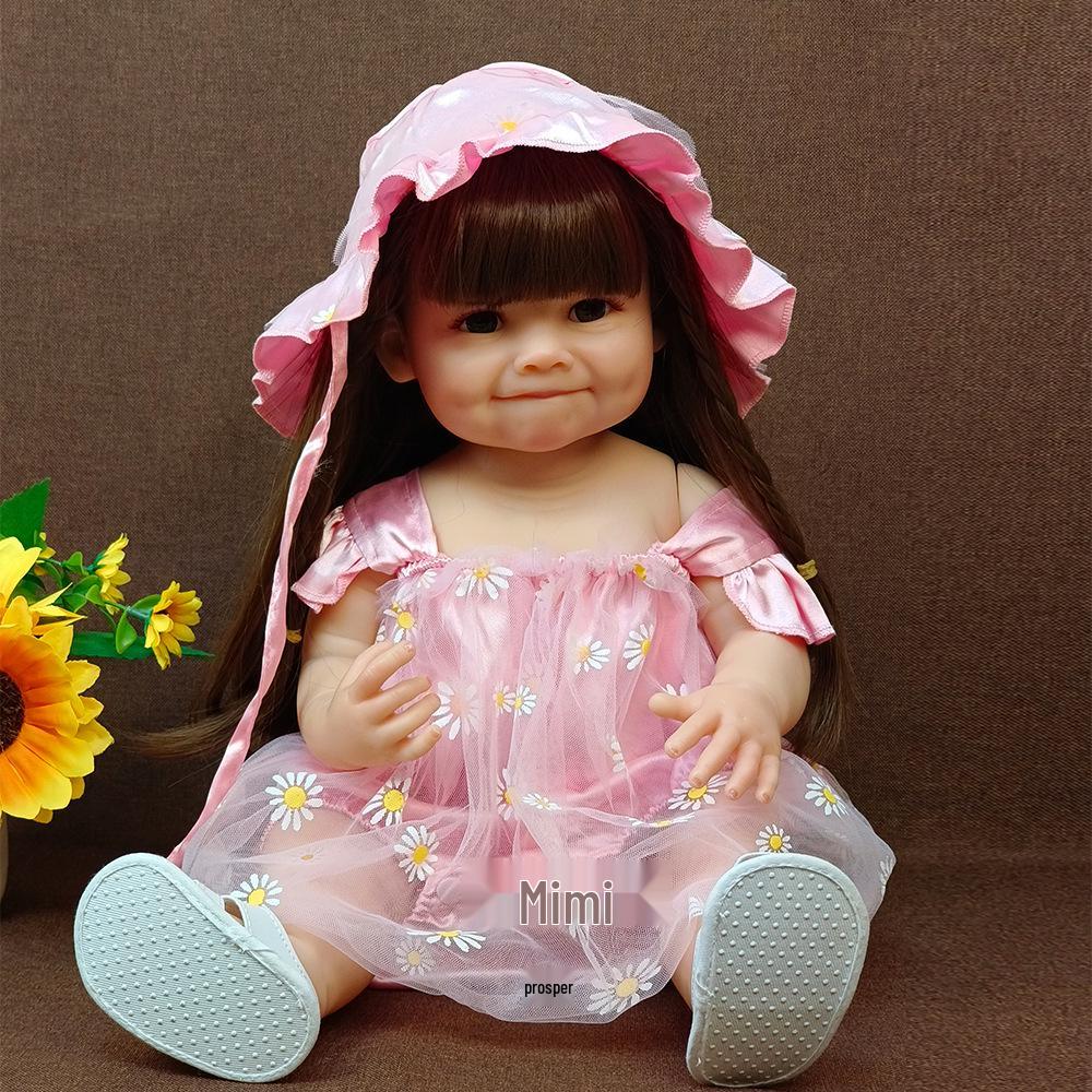 Realistic 55cm Full Enamel Baby Girl Doll Toy