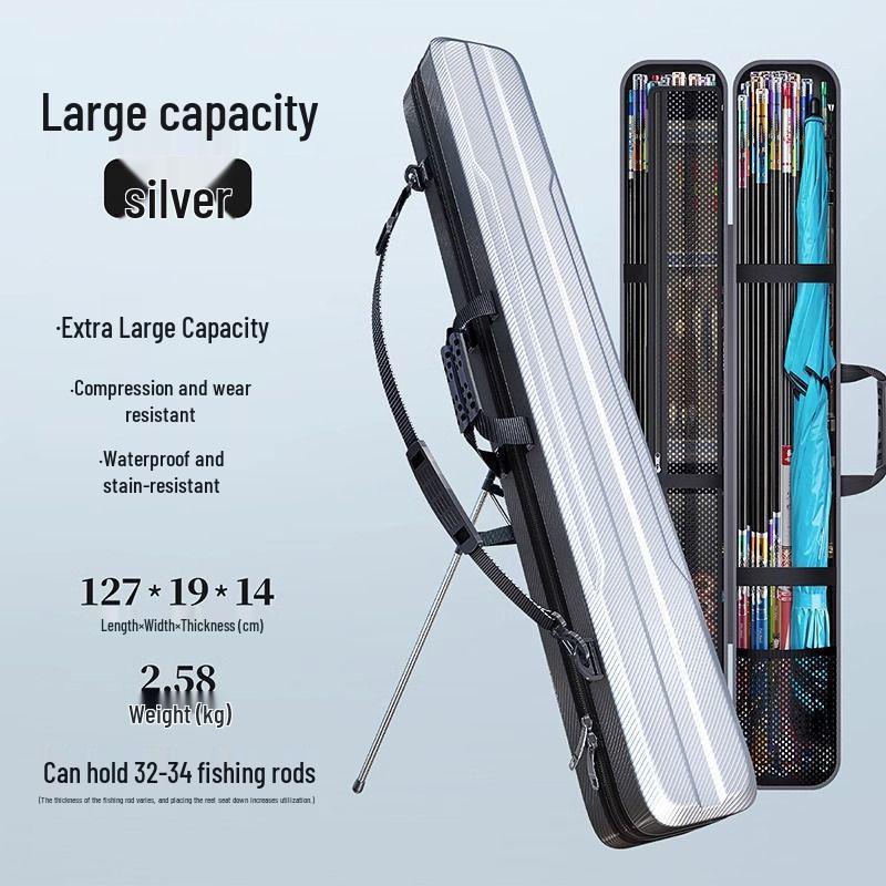 Große Angelruten-Aufbewahrungstasche - Hartschalen-Ausrüstungshalter