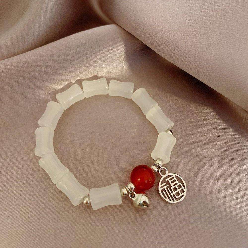 

Classic Traditional Chinese Style Wrist Chain Coloured Glaze Bangle Lucky Bracelet Women Bracelet