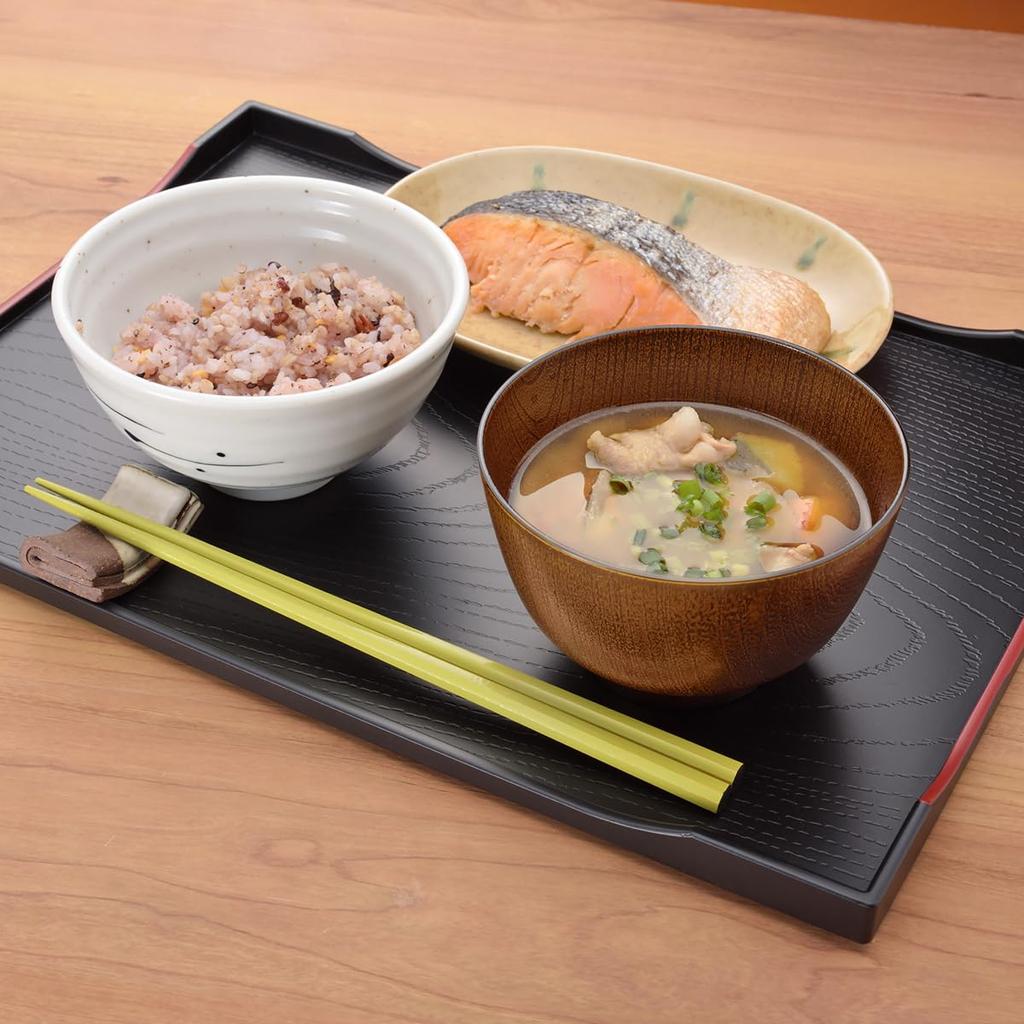 Mitani Miso Soup Yamanaka Microwave and Dishwasher Soup Bowls Set of Bowls, Lacquer, Safe, Kyoto-Style Zelkova-Style (Tochigi Lacquer, 2)