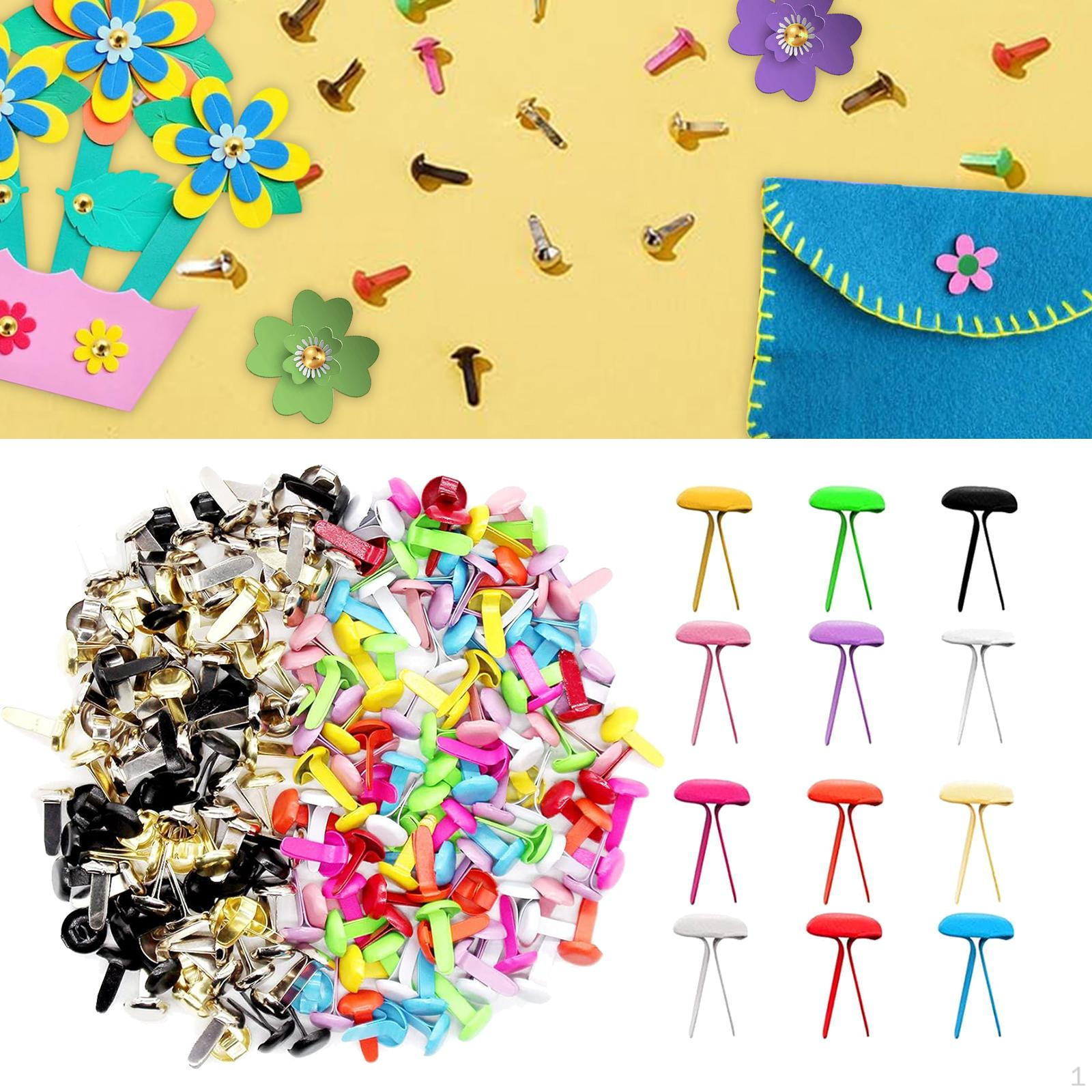 

400x Paper Fasteners Scrapbooking Brads,Decoration, Split Pins Craft Pushpin for Card Making
