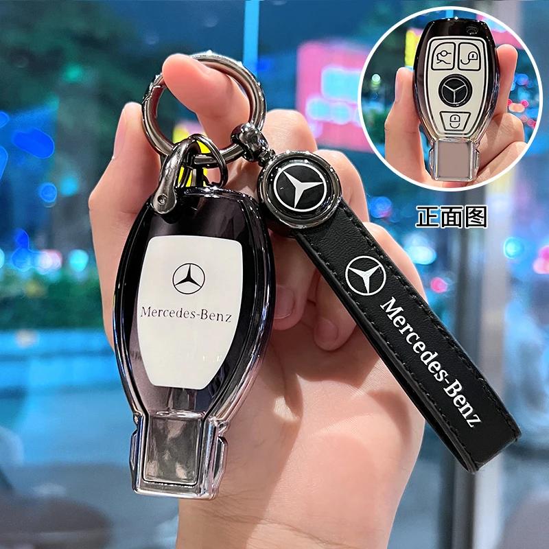 VFO1 Car Key Case Cover Protection Shell for Mercedes Benz A C E S G Class GLC CLE CLA W177 W205 W213 W222 X167 AMG Accessories