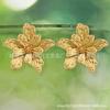 Lafite flower earrings, sweet fashion woven earrings, high-end niche bohemian earrings.
