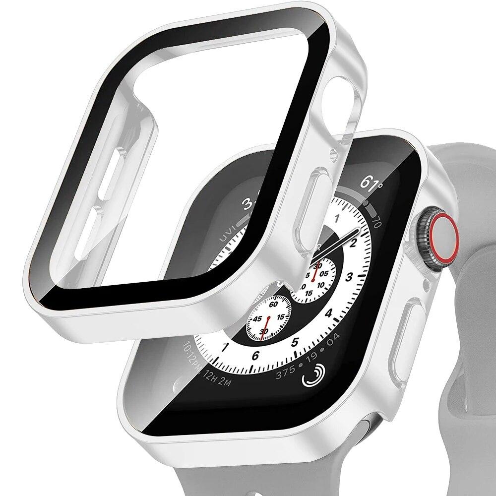 Waterproof Case for Apple Watch 7 8 9 45mm 41mm 44mm 40mm Screen Protector Cover Straight Edge Bumper iWatch 5 SE 6 Accessories