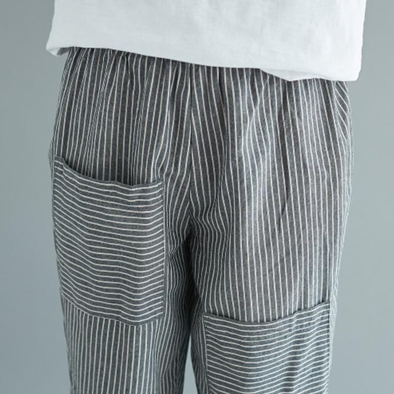 Women's Plus Size Harem Pants With Stylish Stripes And Comfortable Casual Fit