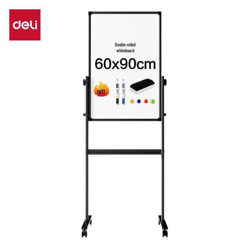 Deli 7881H Double-Sided Whiteboard with Stand