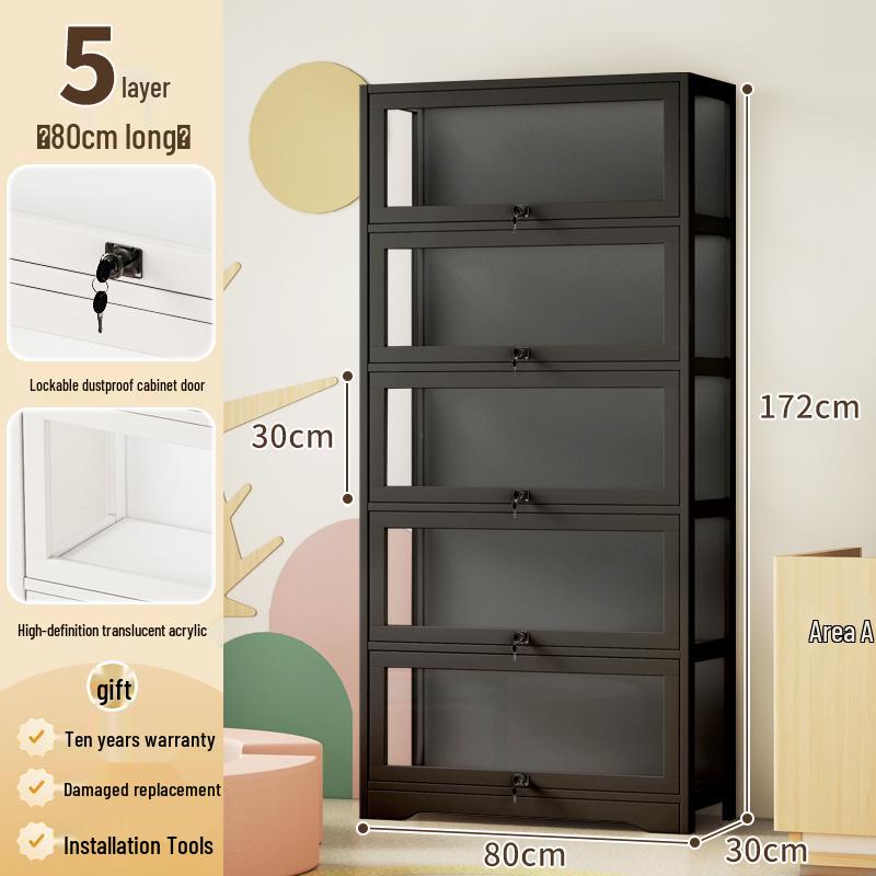 Acrylic Glass Display Cabinet with Lock for Toys and Prizes