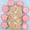 3D Blumen Ausstechformen Sakura Pflaume & Zeichentrickfiguren Fondant Kuchen Dekorierwerkzeuge zum Backen Handwerkliche Butterplätzchen Werkzeuge
