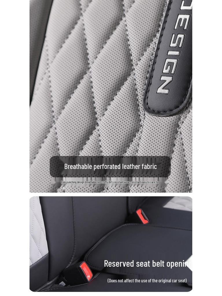 Universal Nappa Leather Car Seat Cushion Set: All-Season, Full Surround, Five-Seat Cover