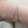 HARANG HR 05B_Silver Knotted Bangle Bracelet