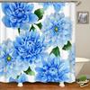 Tenda da Bagno Stampa Fiore Farfalla 3D Poliestere Impermeabile Con Ganci Decorazione Casa Tenda Doccia Paravento Bagno