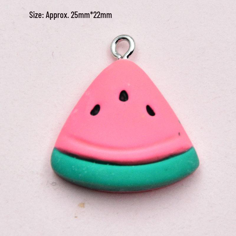 Resin Cartoon Food & Flower Keychain: Mushroom & Fruit DIY Pendant Jewelry Accessory
