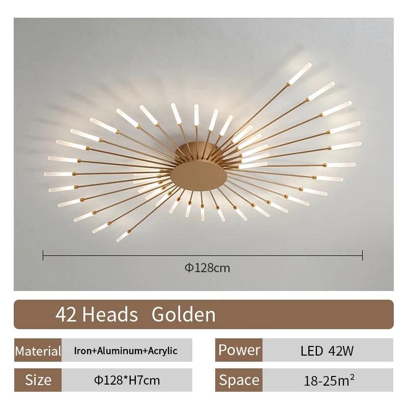 Oturma Odası Lambası LED Tavan Lambası Modern İç Mekan Aydınlatması Akrilik Nordic Yaratıcı Yelpaze Şekilli Yatak Odası Armatürü Ev Dekorasyonu Çocuk Odası