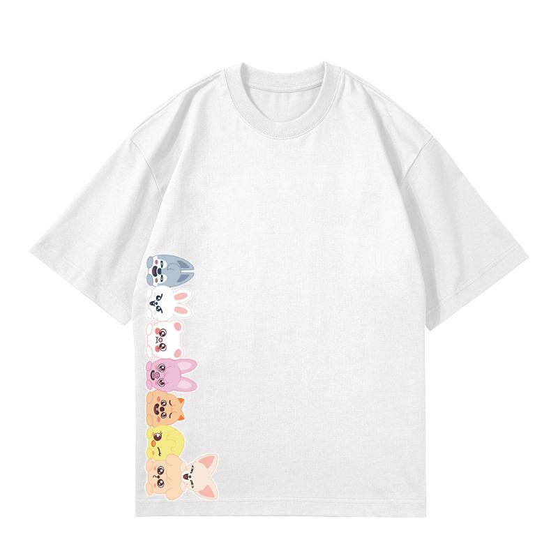 KPOP Konzert Peripherie Kombination Peripherie Bedruckt Herren und Damen Kurzarm T-Shirt Baumwolle Locker