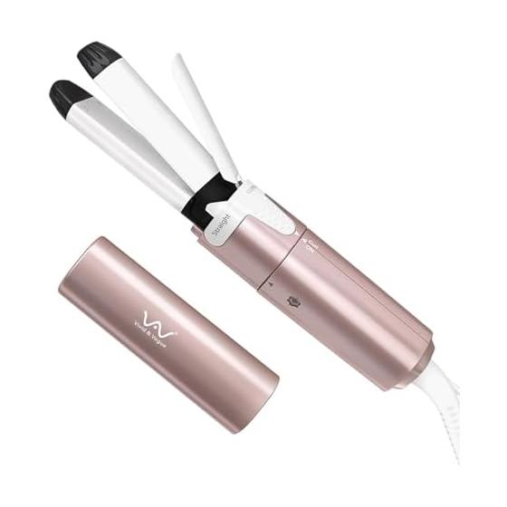 VAV Compact 2way Straight & Curling Iron Curling Iron for Travel 25mm Dual Use Iron for Home/Travel/Business Trips/Commuting Convenient to Carry
