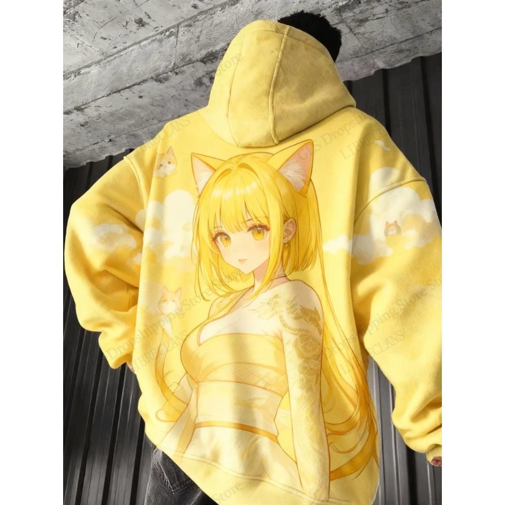 Japanese Anime Character Girl 3d Print Hoodie Men Women Fashion Full Sleeve Hoodie Sweatshit Men Sweats Women Clothing Oversized