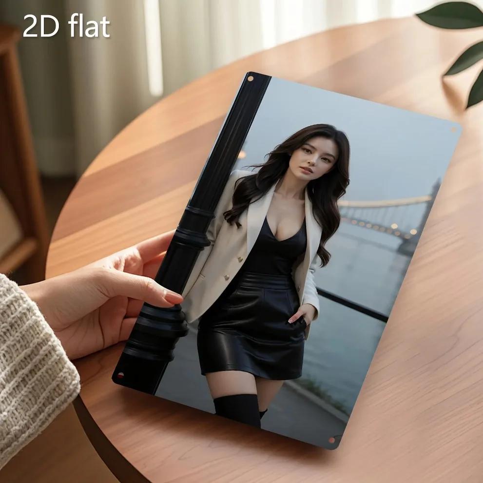 Metal Wall Art Vintage Retro Decor, Weather-Resistant Iron Tin Sign with Pre-Drilled Holes for Home Garage