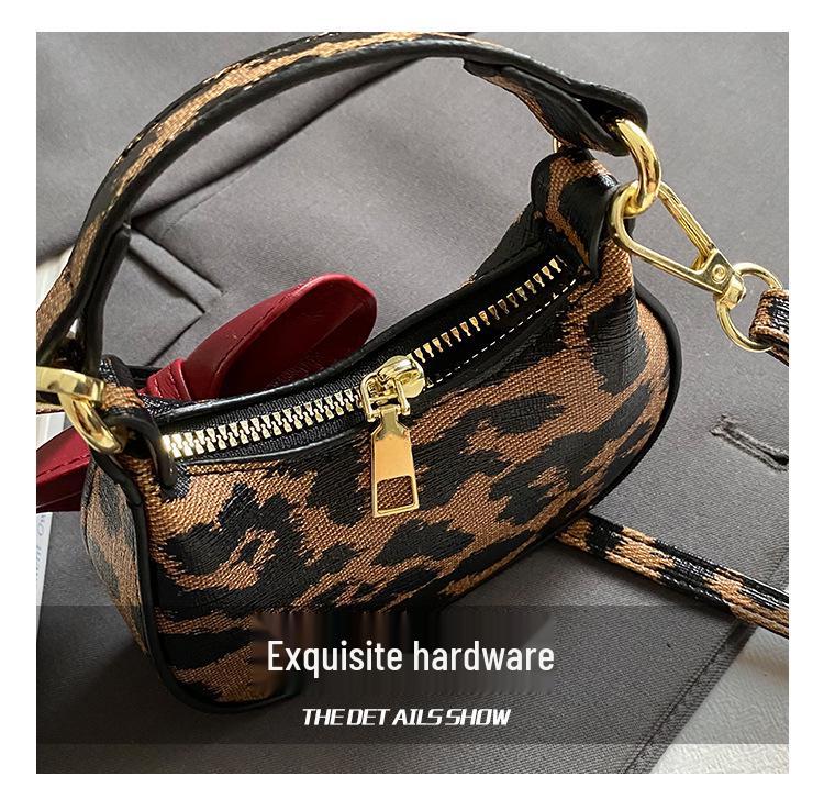 Girls' Leopard Print Mini Bow Handbag: Autumn/Winter Crossbody Shoulder Bag