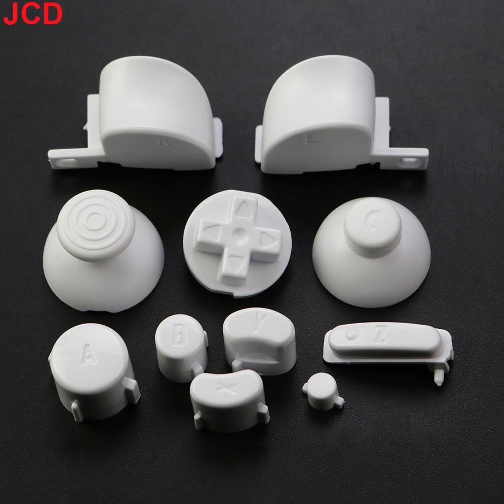 JCD 1 ensemble Ensemble complet Boutons Claviers L R ABXY Z Avec Capuchons de Joysticks 3D Pour GameCube Pour NGC Boutons Directionnels Boutons Marche Arrêt Remplacement