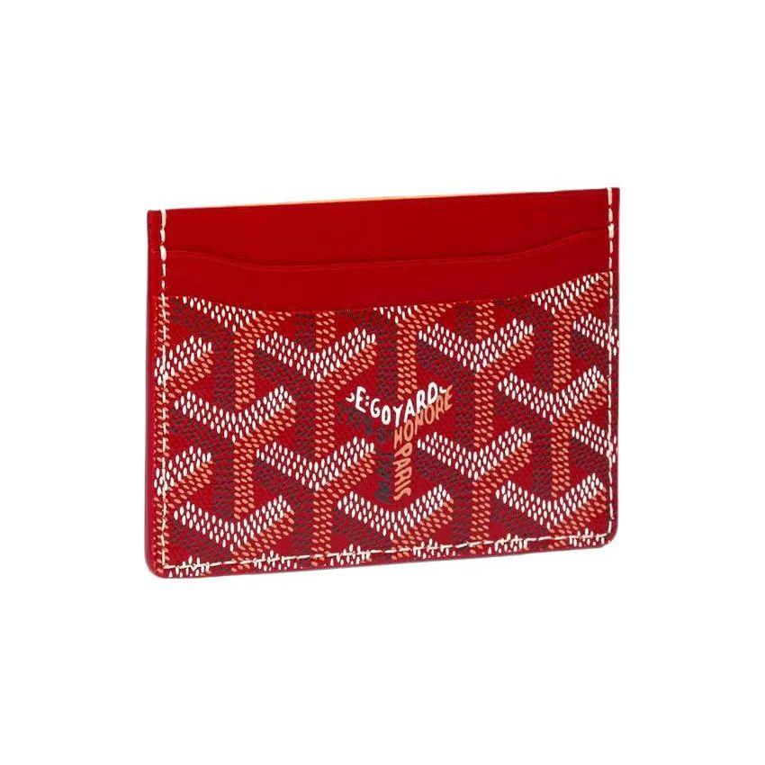 Goyard Saint-Sulpice Geometric Pattern Printed Color Block Canvas And Calfskin Card Holder Unisex Card Holder Color-1 Color-2 Color-3 STSULPPMLTY