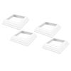 4PCS Split Type Vinyl Post Skirt Deck Column Base Cover 4x4 Inch Post Sleeve Decorative Trim for